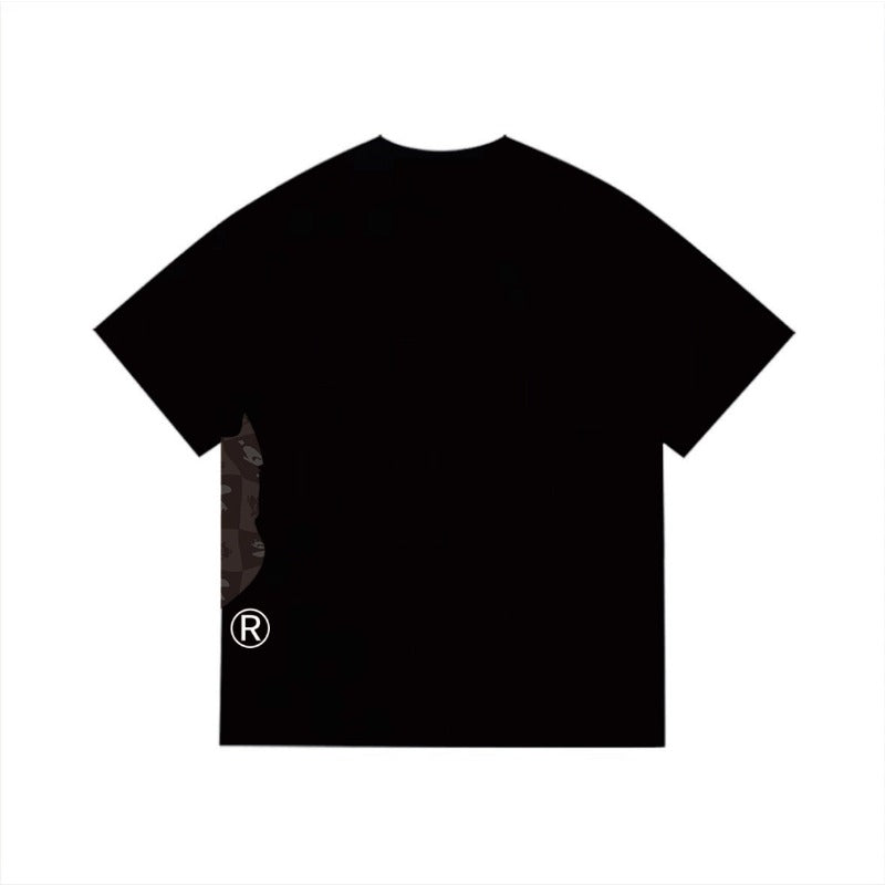 Bathing Shark and ape head print T Shirts NextBlock