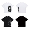 Bathing Shark and ape head print T Shirts NextBlock