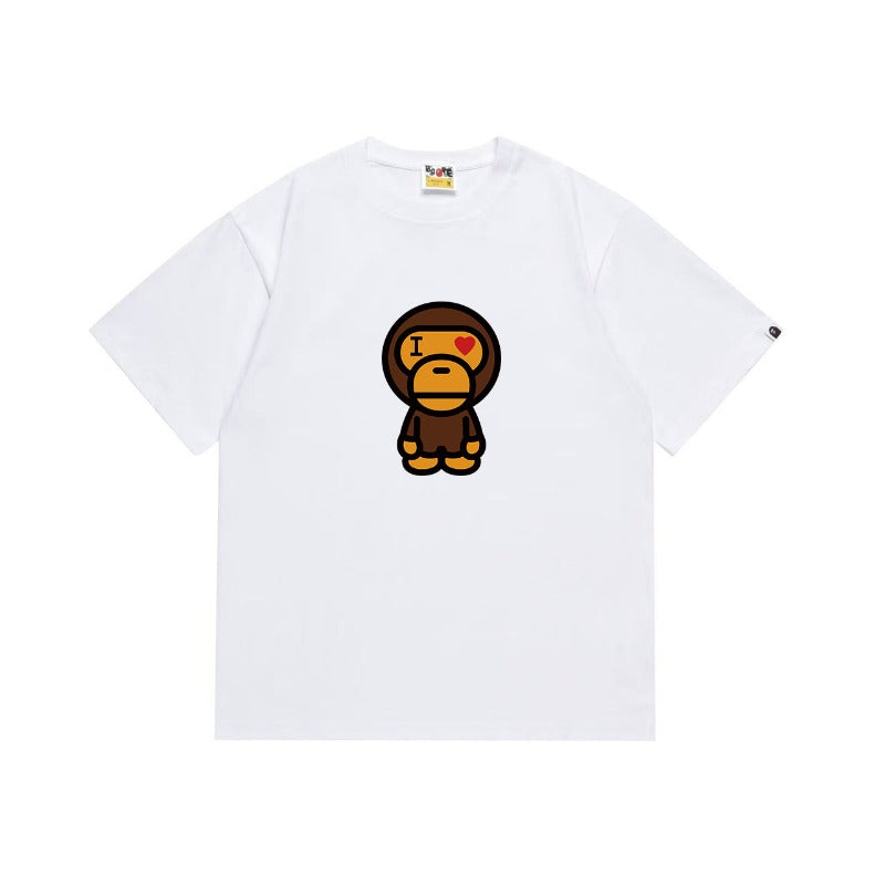 Bathing Shark and ape head print T Shirts NextBlock