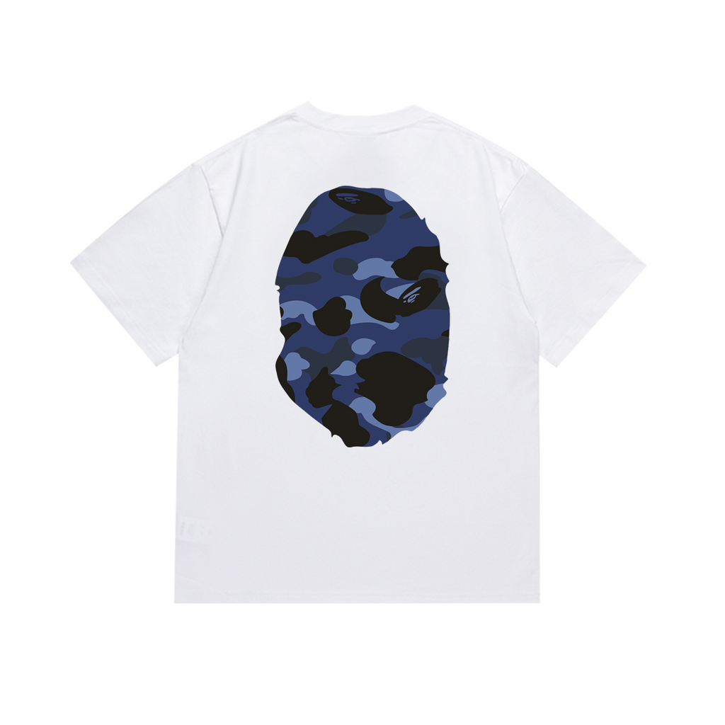 Bathing Shark and ape head print T-Shirt NextBlock
