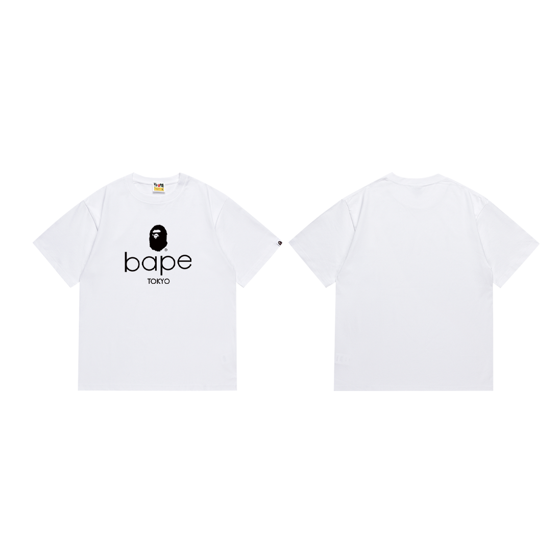 Bathing Shark and ape head print T-Shirt NextBlock