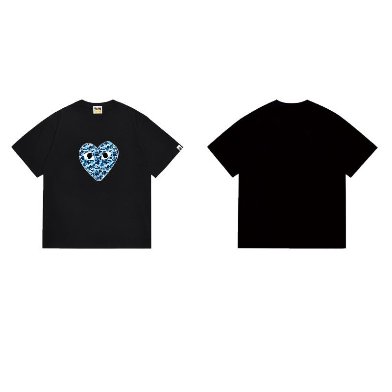 Bathing Shark and ape head print T Shirts NextBlock
