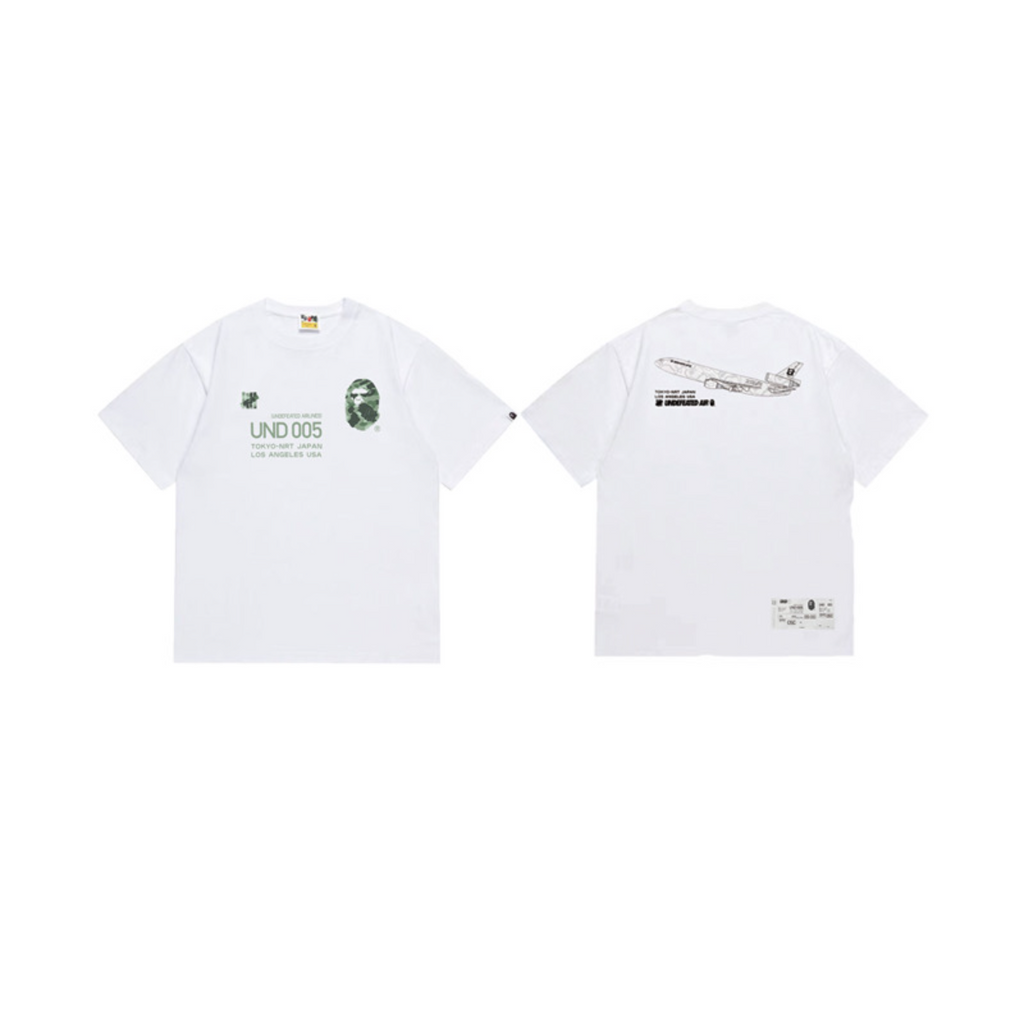 Bathing Shark and ape head print T-Shirt NextBlock