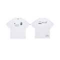 Bathing Shark and ape head print T-Shirt NextBlock