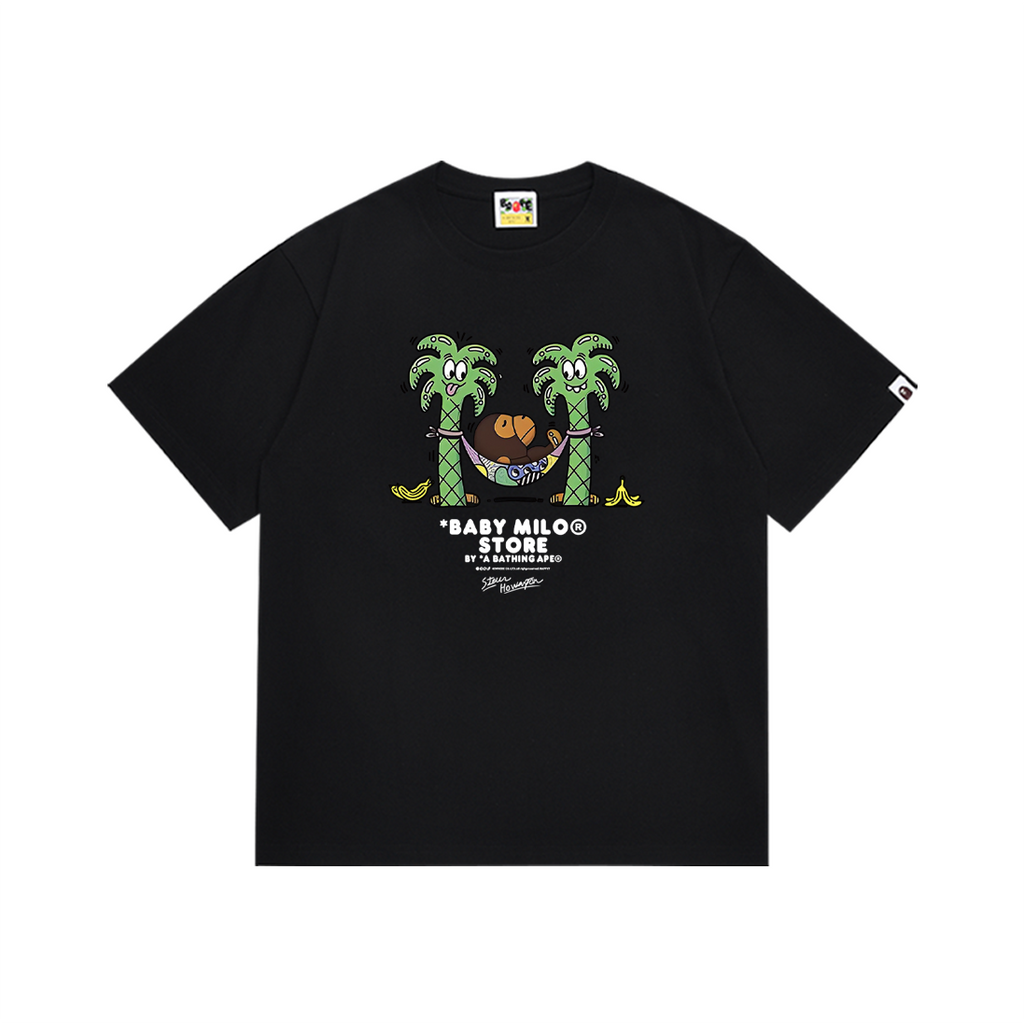 Bathing Shark and ape head print T-Shirt NextBlock