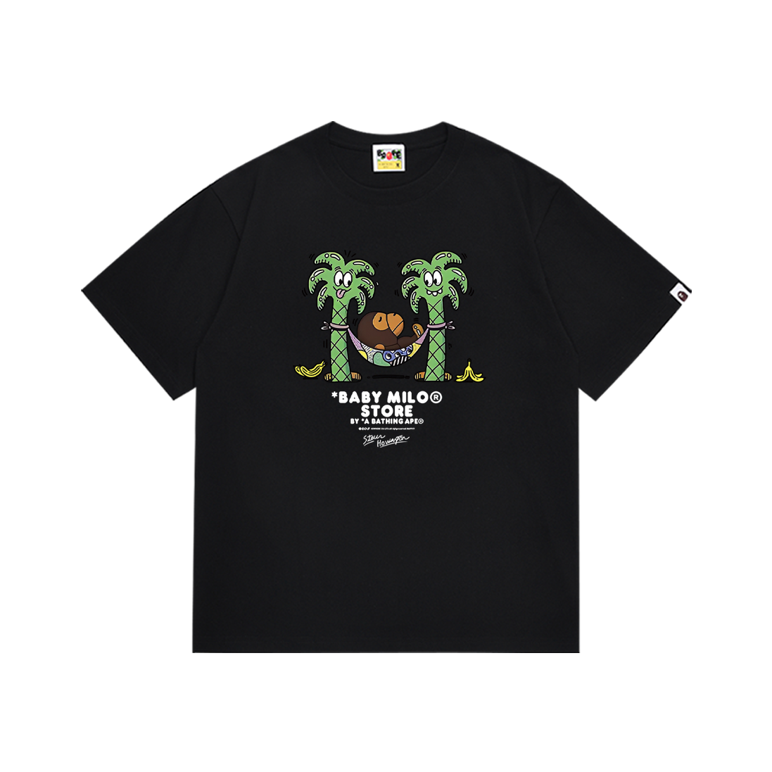 Bathing Shark and ape head print T-Shirt NextBlock