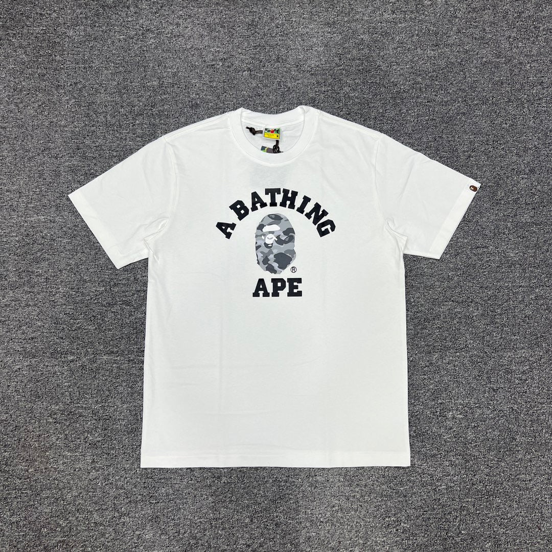 Bathing Shark and ape head print T-Shirt NextBlock