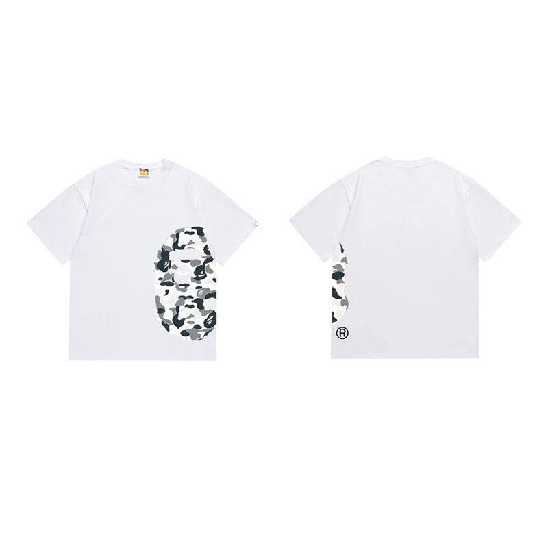 Bathing Shark and ape head print T Shirts NextBlock