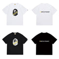 Bathing Shark and ape head print T Shirts NextBlock