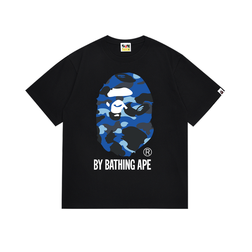 Bathing Shark and ape head print T-Shirt NextBlock