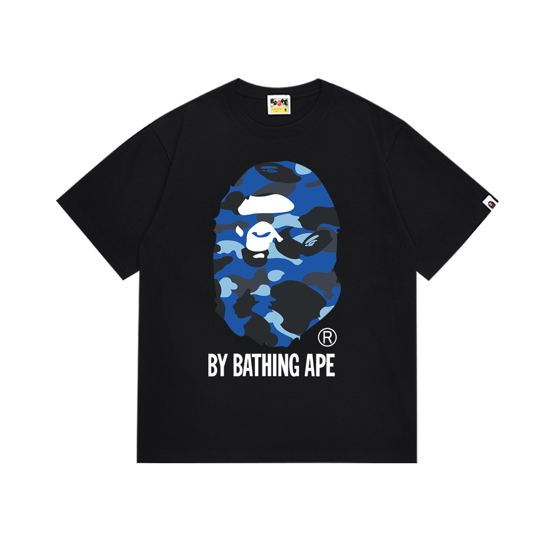 Bathing Shark and ape head print T-Shirt NextBlock