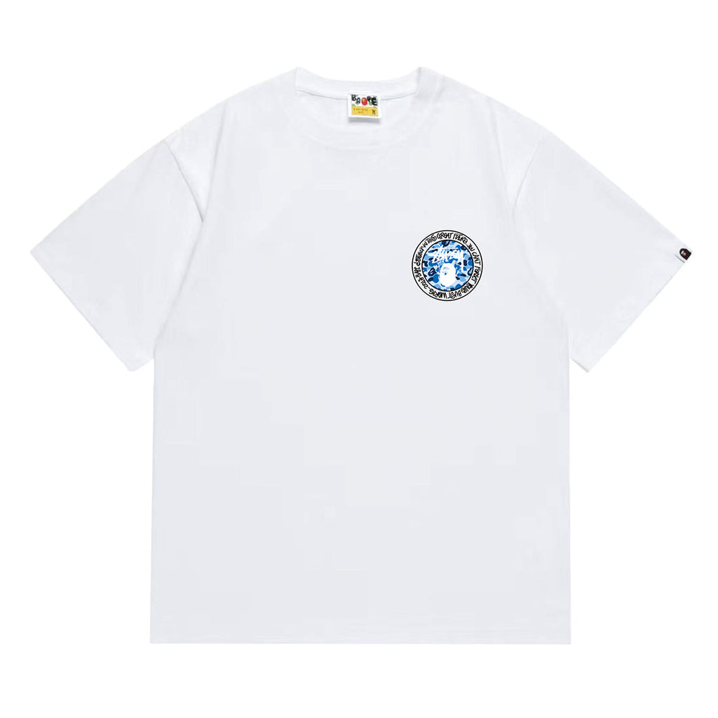 Bathing Shark and ape head print T-Shirt NextBlock