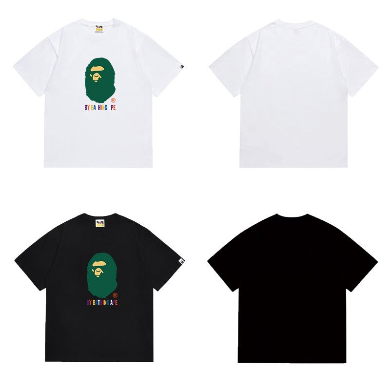 Bathing Shark and ape head print T Shirts NextBlock
