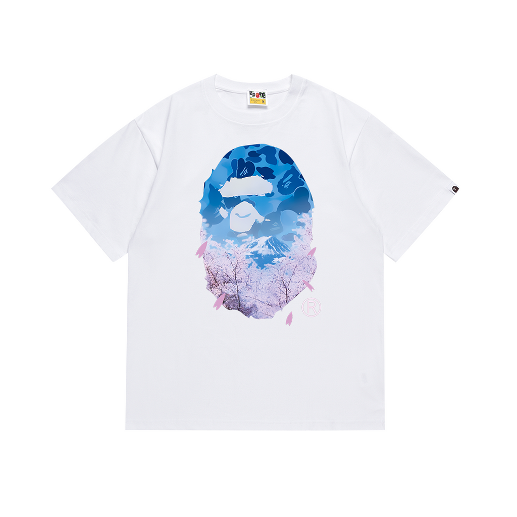 Bathing Shark and ape head print T Shirts NextBlock