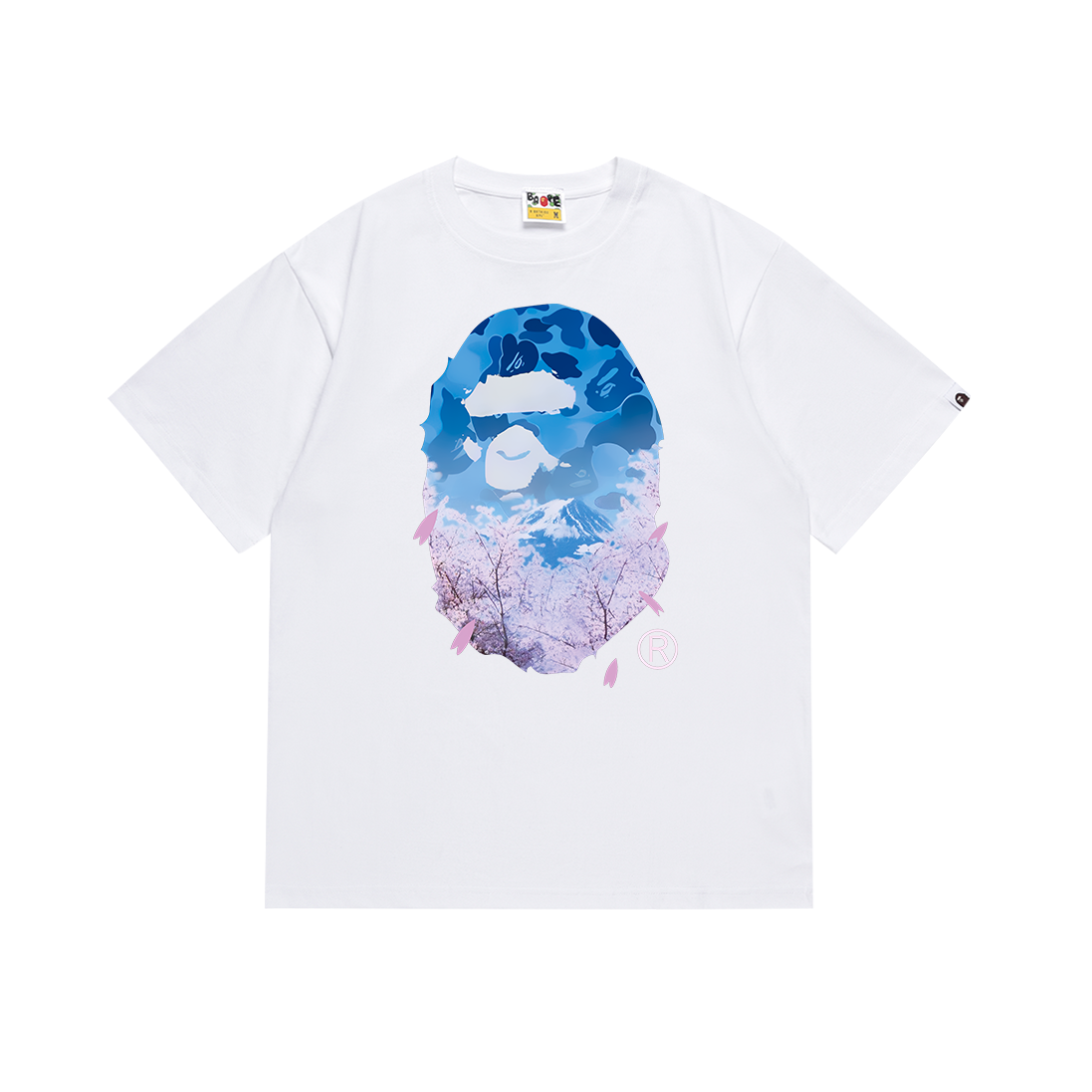 Bathing Shark and ape head print T Shirts NextBlock