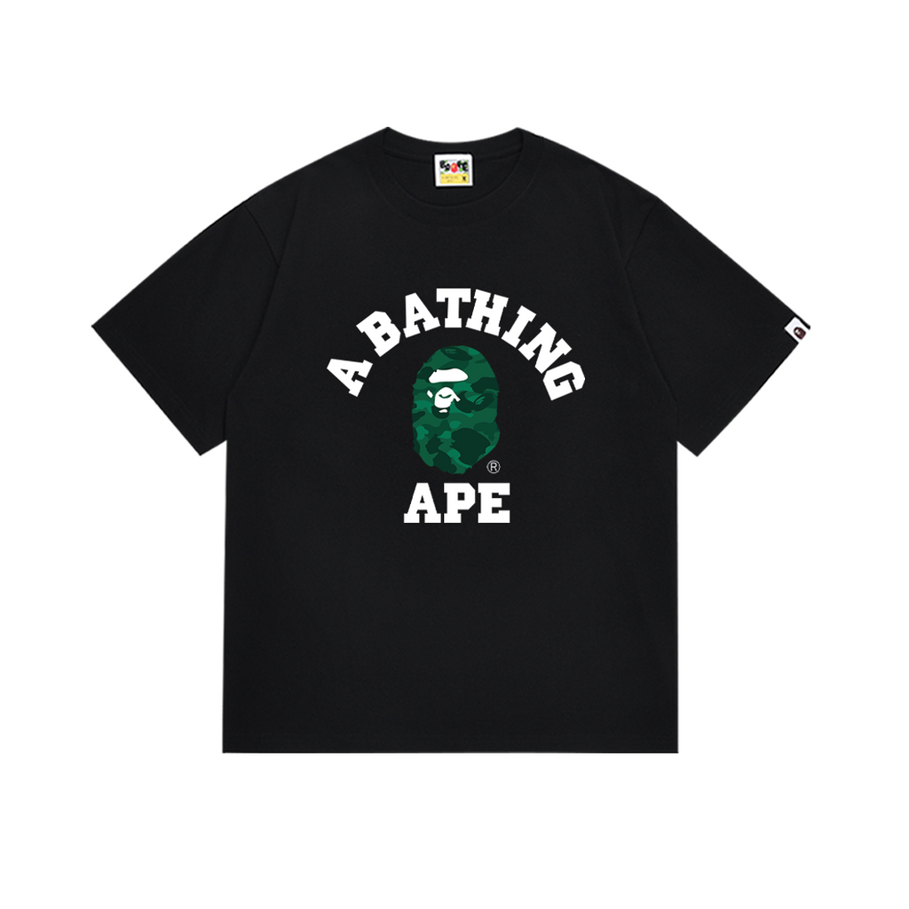 Bathing Shark and ape head print T-Shirt NextBlock