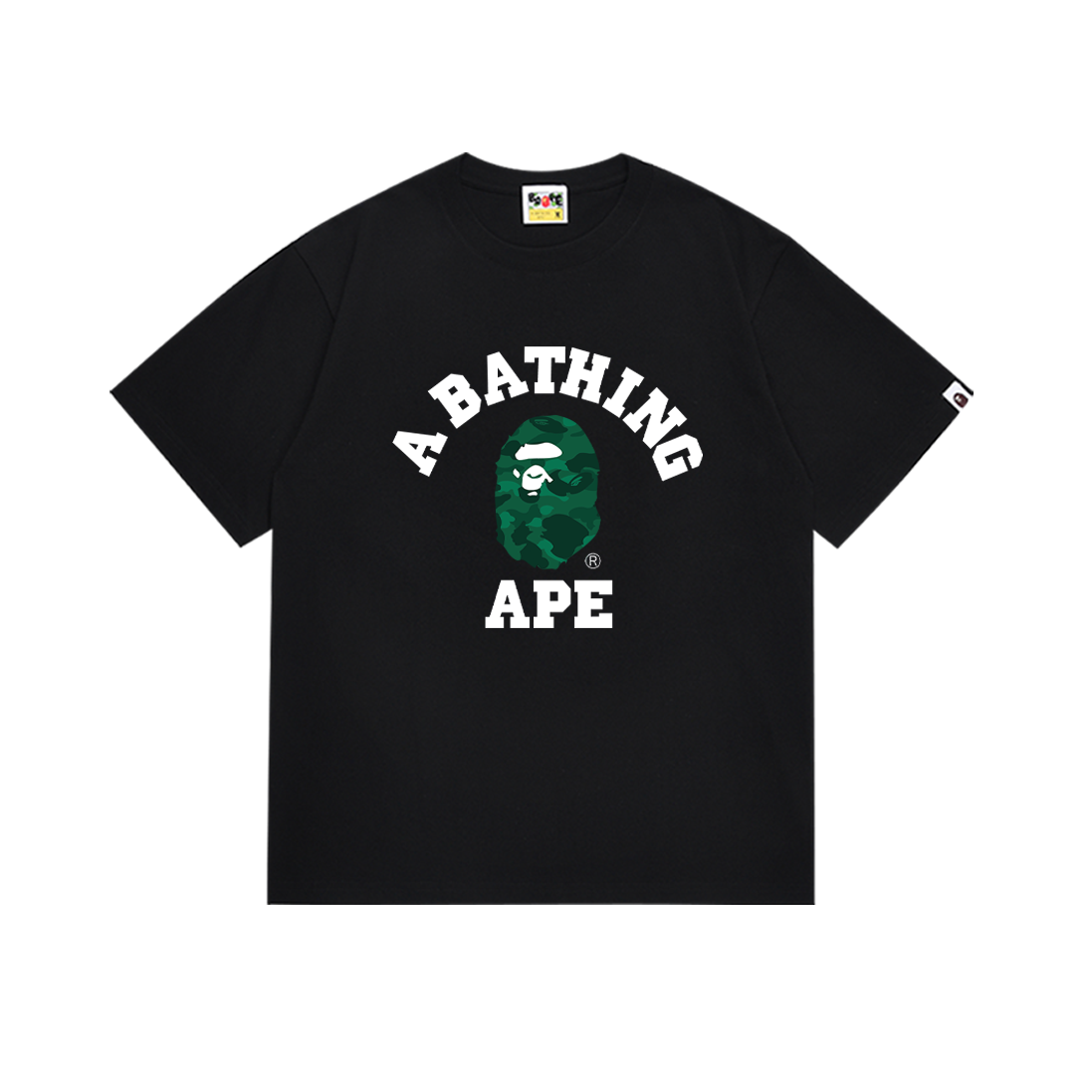 Bathing Shark and ape head print T-Shirt NextBlock