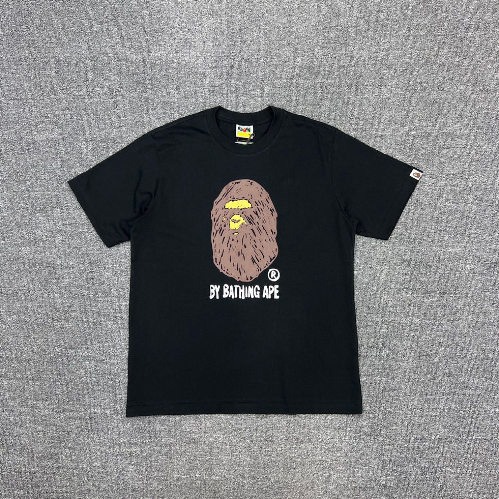 Bathing Shark and ape head print T-Shirt NextBlock