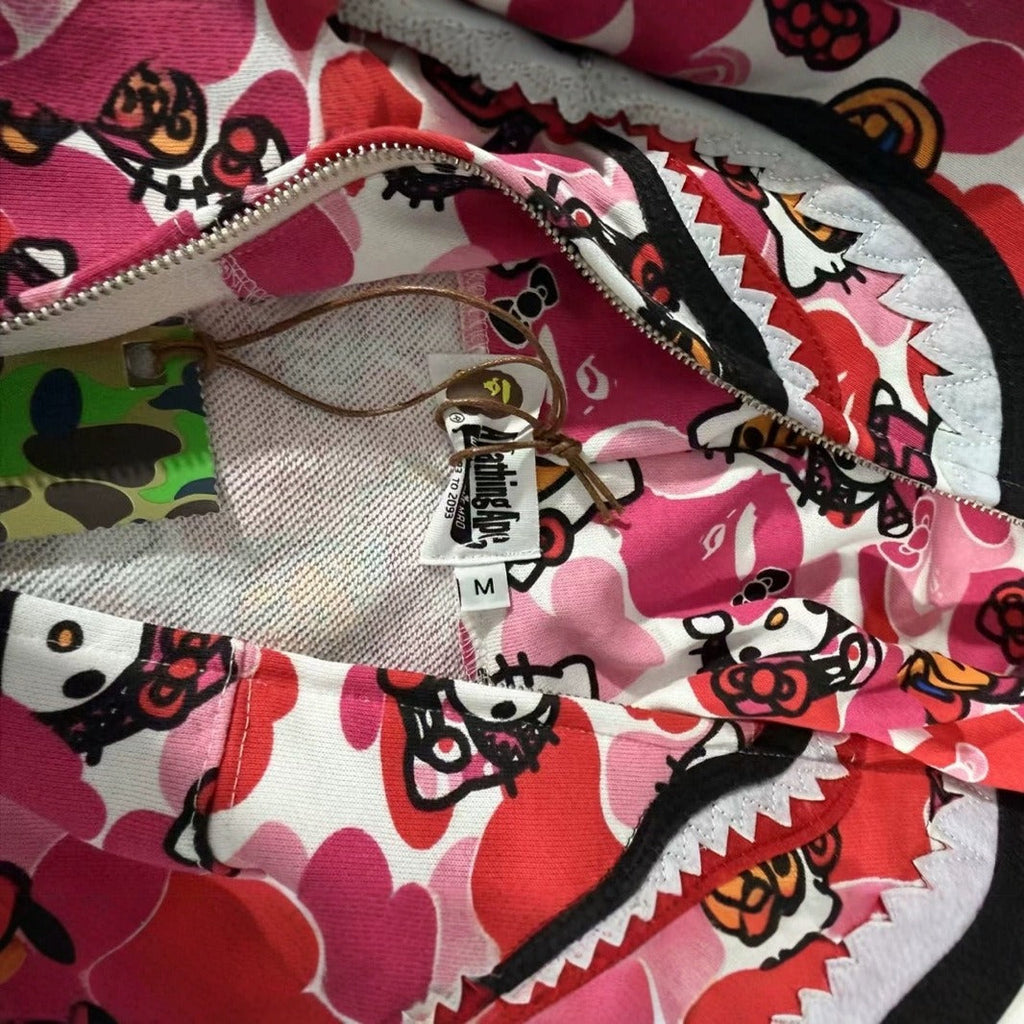Bathing Shark and ape head print hoode BAPE shark full print hello kitty casual NextBlock