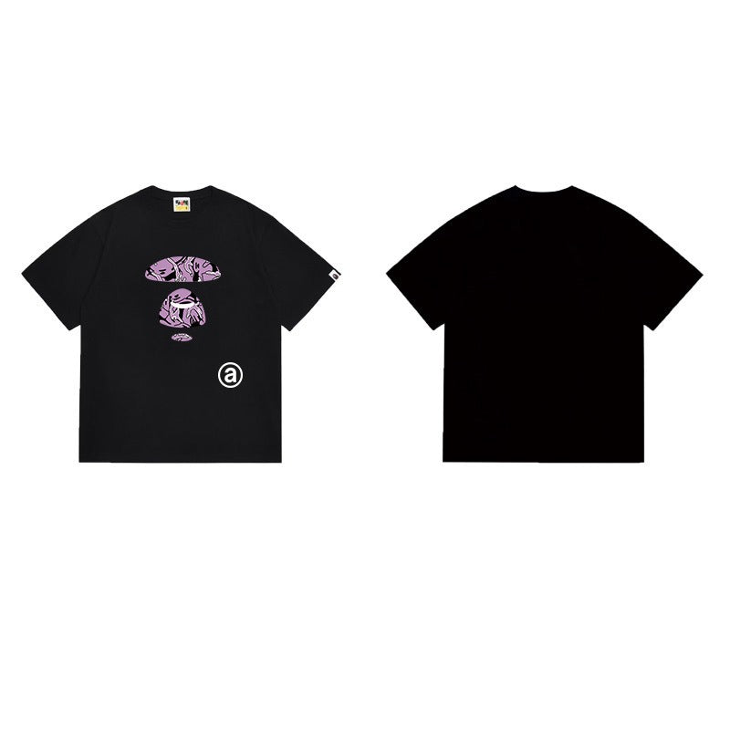 Bathing Shark and ape head print T Shirts NextBlock