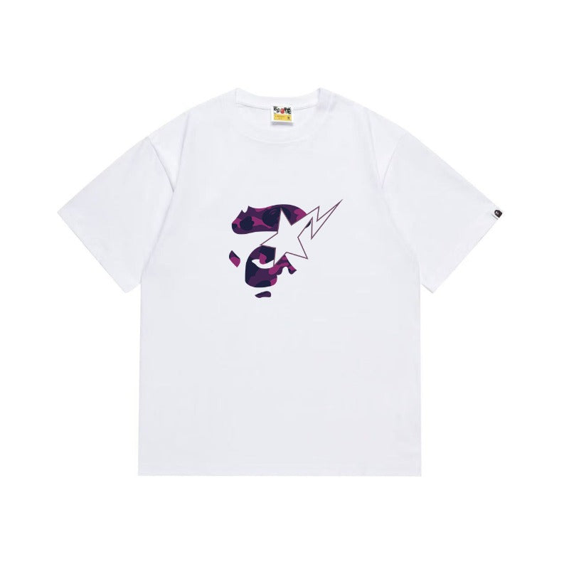 Bathing Shark and ape head print T Shirts NextBlock