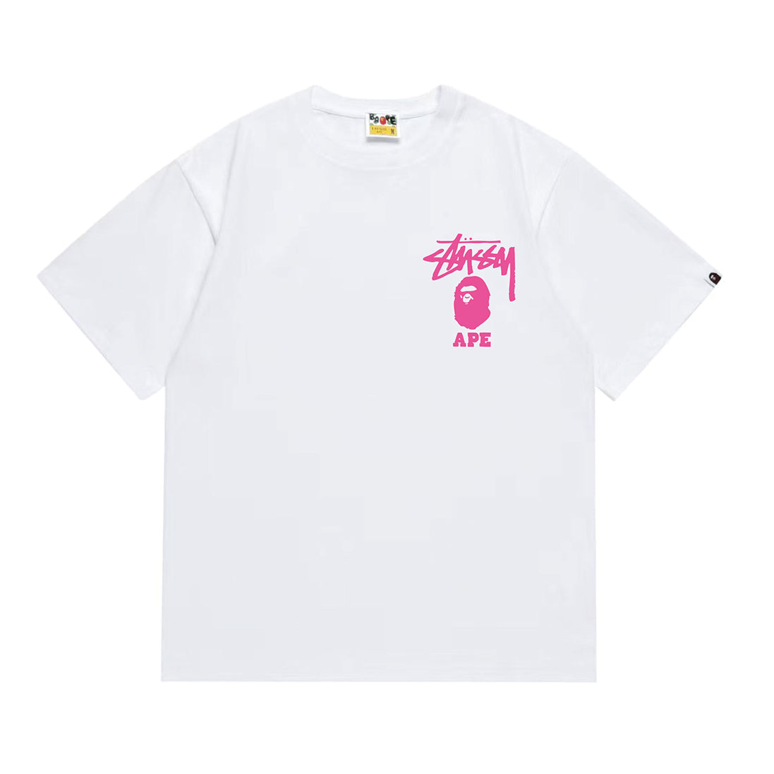 Bathing Shark and ape head print T-Shirt NextBlock
