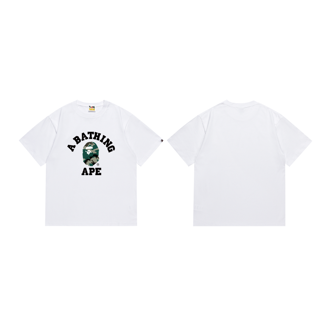 Bathing Shark and ape head print T-Shirt NextBlock