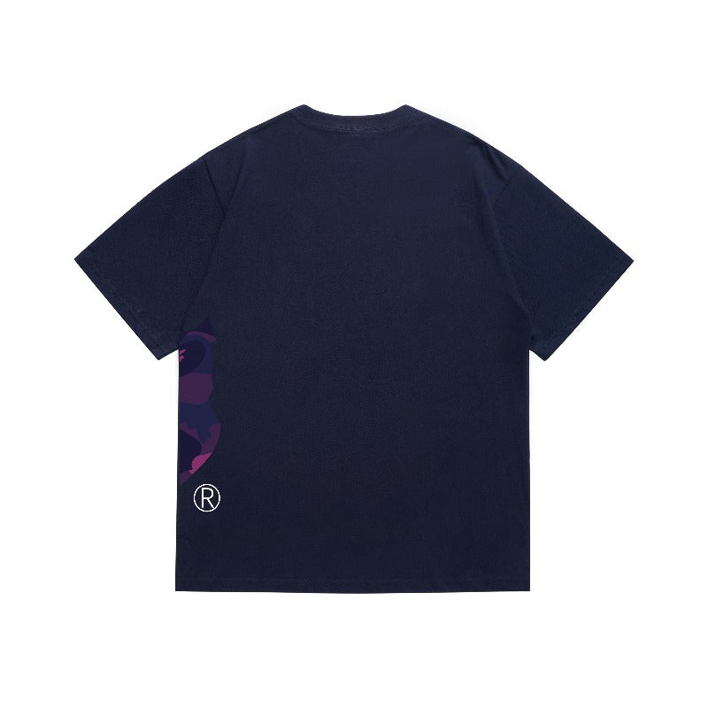 Bathing Shark and ape head print T Shirts NextBlock