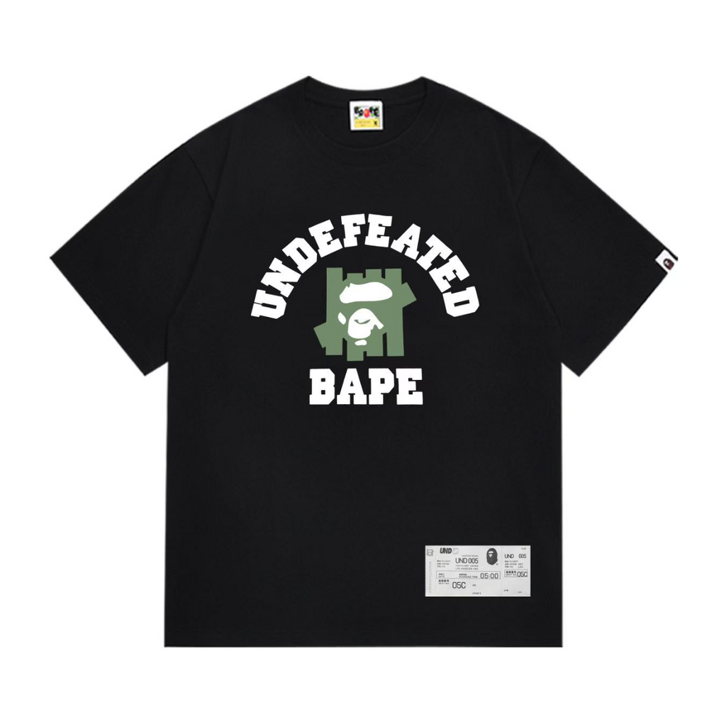 Bathing Shark and ape head print T-Shirt NextBlock