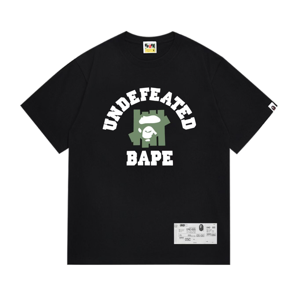 Bathing Shark and ape head print T-Shirt NextBlock