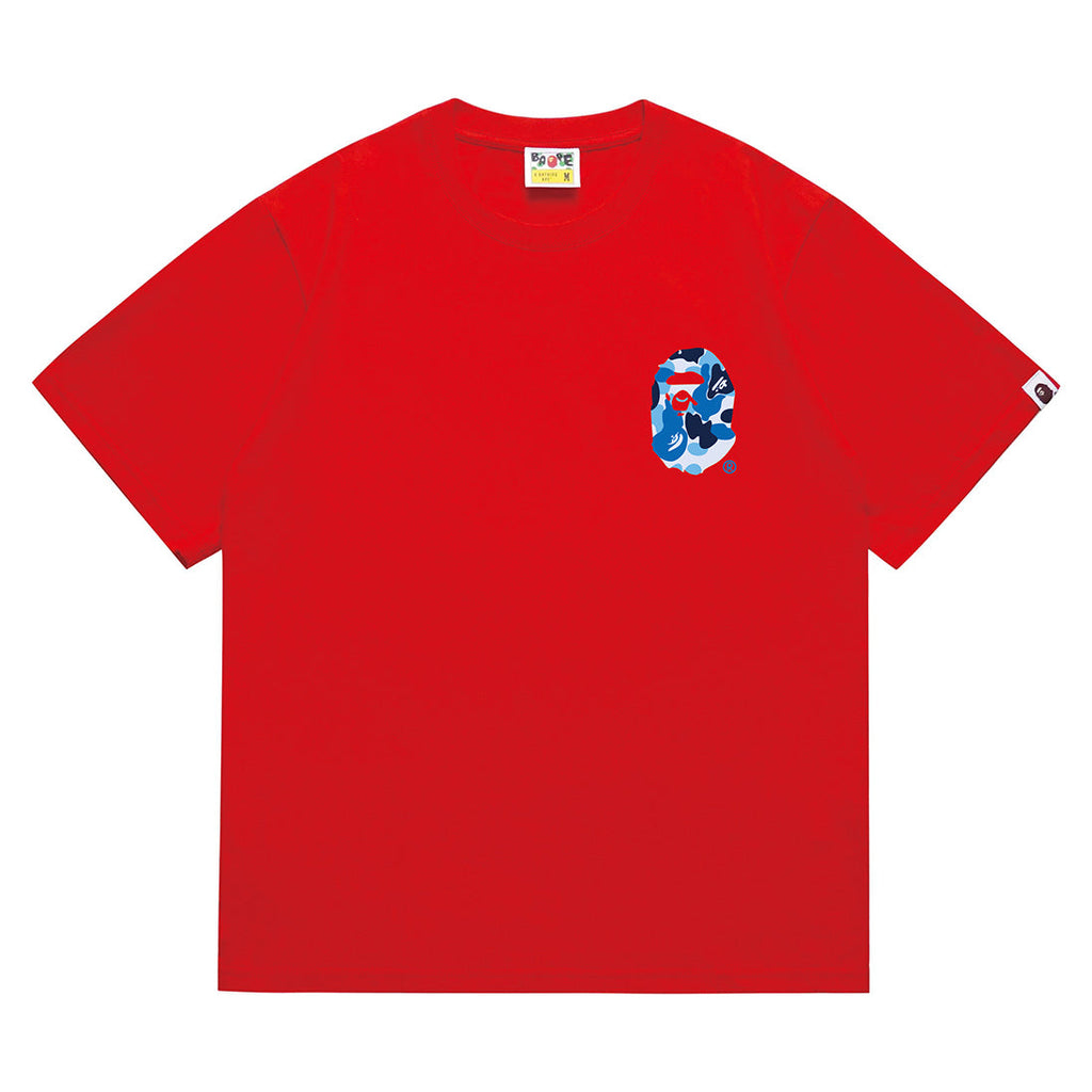 Bathing Shark and ape head print T-Shirt NextBlock
