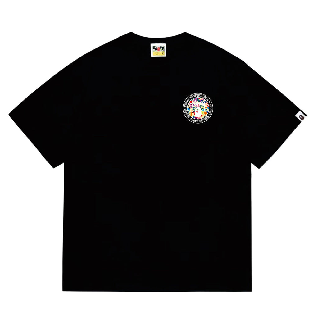 Bathing Shark and ape head print T-Shirt NextBlock