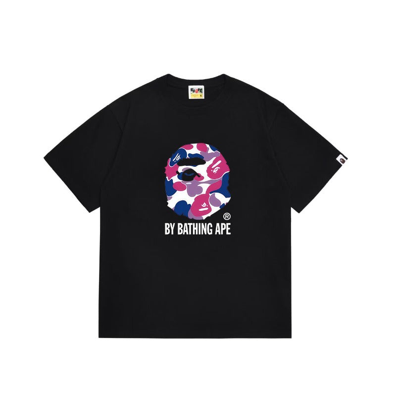 Bathing Shark and ape head print T Shirts NextBlock