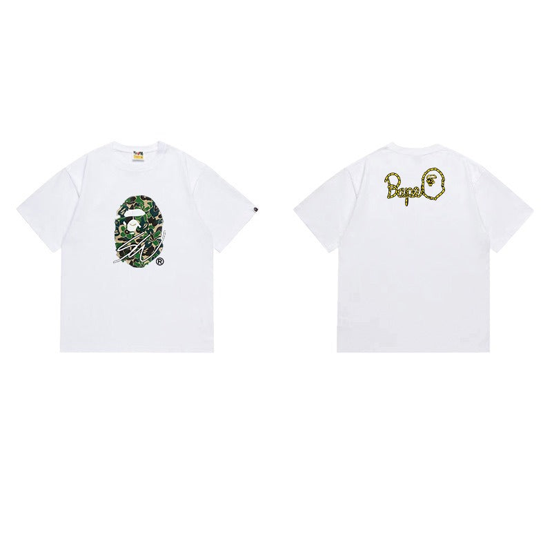 Bathing Shark and ape head print T Shirts NextBlock