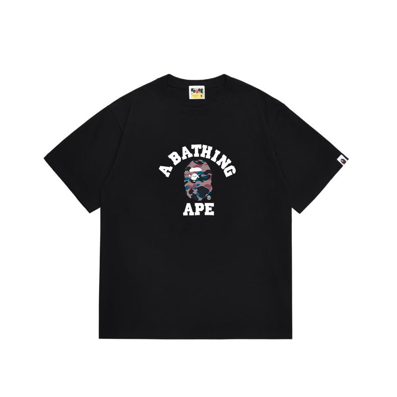 Bathing Shark and ape head print T Shirts NextBlock