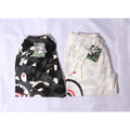 Bathing Shark and ape head print Shorts Camo luminous shark side print five-point pants straight beach pants NextBlock