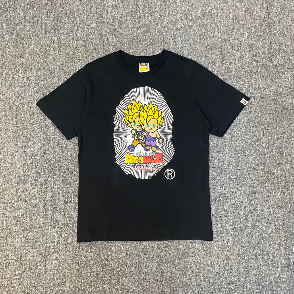Bathing Shark and ape head print T-Shirt NextBlock