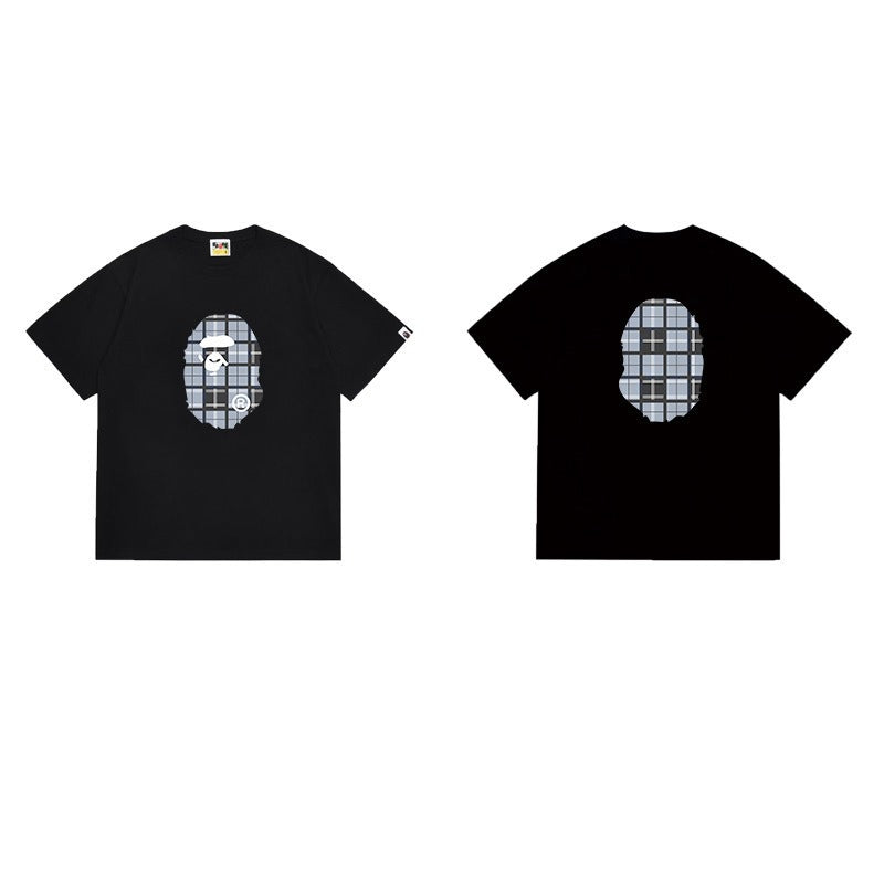 Bathing Shark and ape head print T Shirts NextBlock