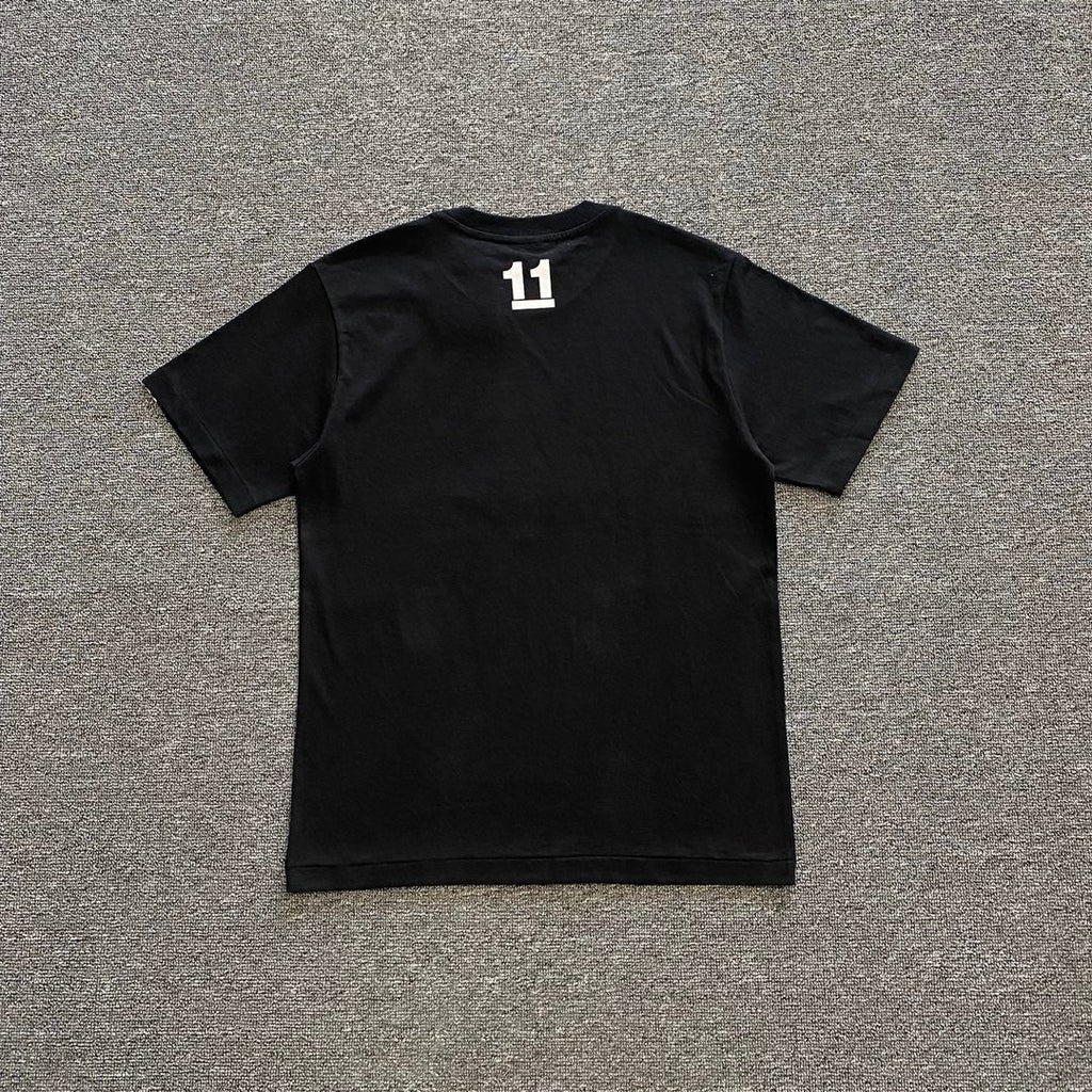Bathing Shark and ape head print T-Shirt NextBlock
