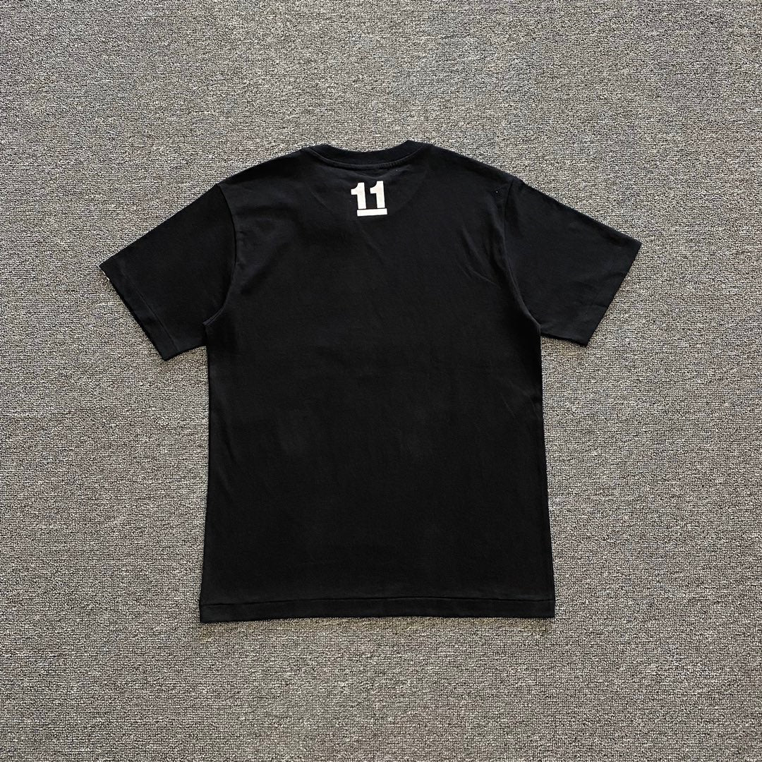 Bathing Shark and ape head print T-Shirt NextBlock