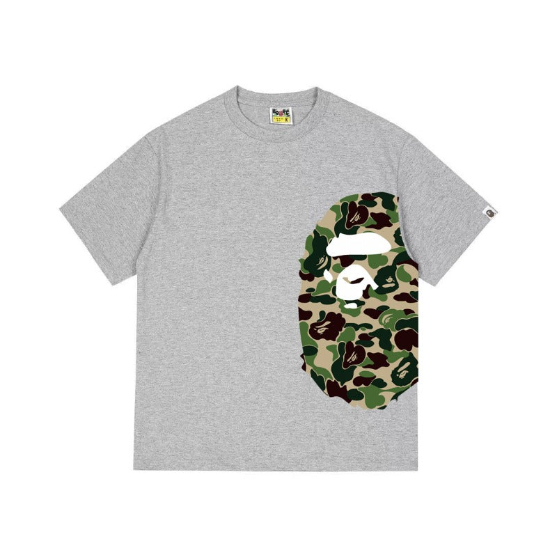 Bathing Shark and ape head print T Shirts NextBlock
