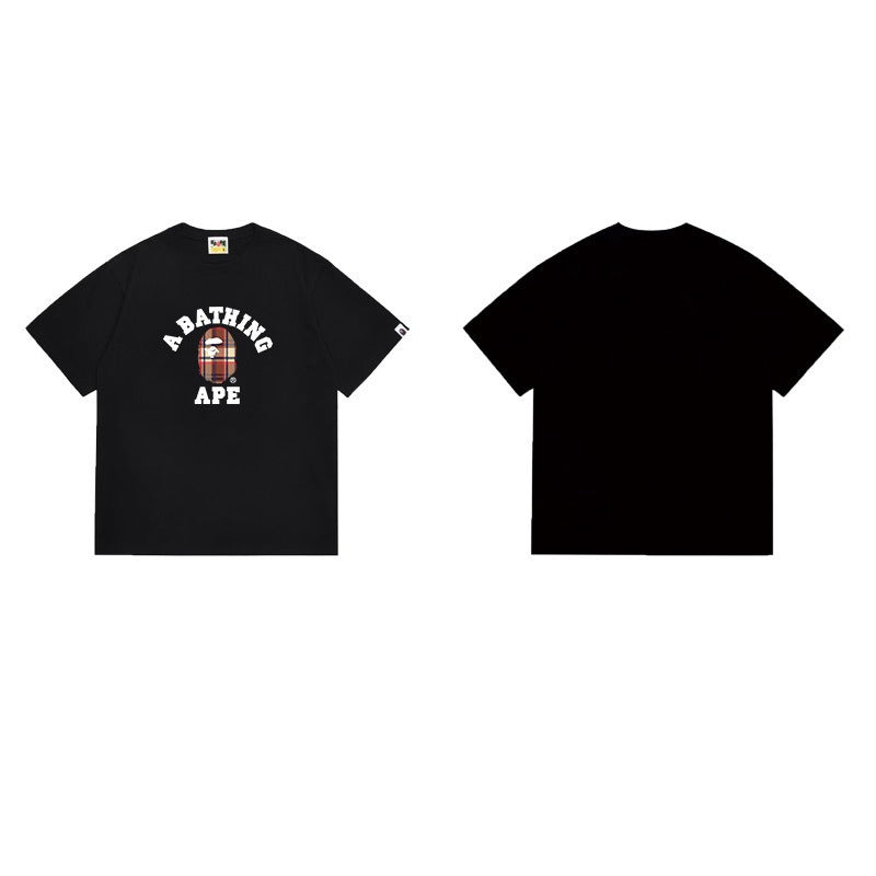 Bathing Shark and ape head print T Shirts NextBlock