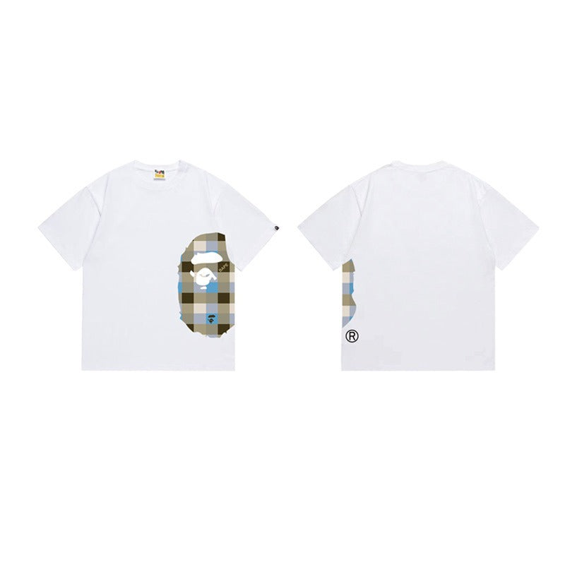 Bathing Shark and ape head print T Shirts NextBlock