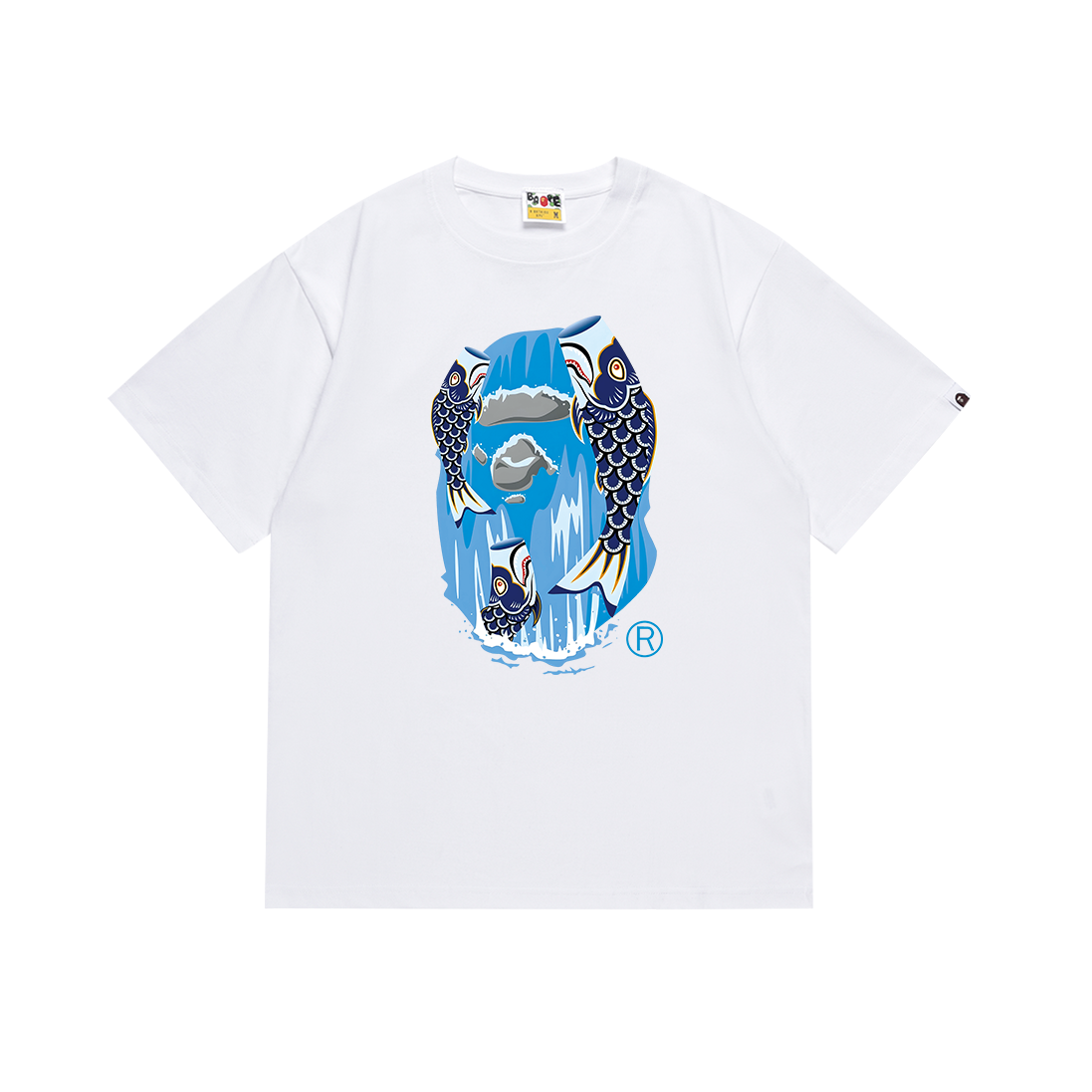 Bathing Shark and ape head print T Shirts NextBlock