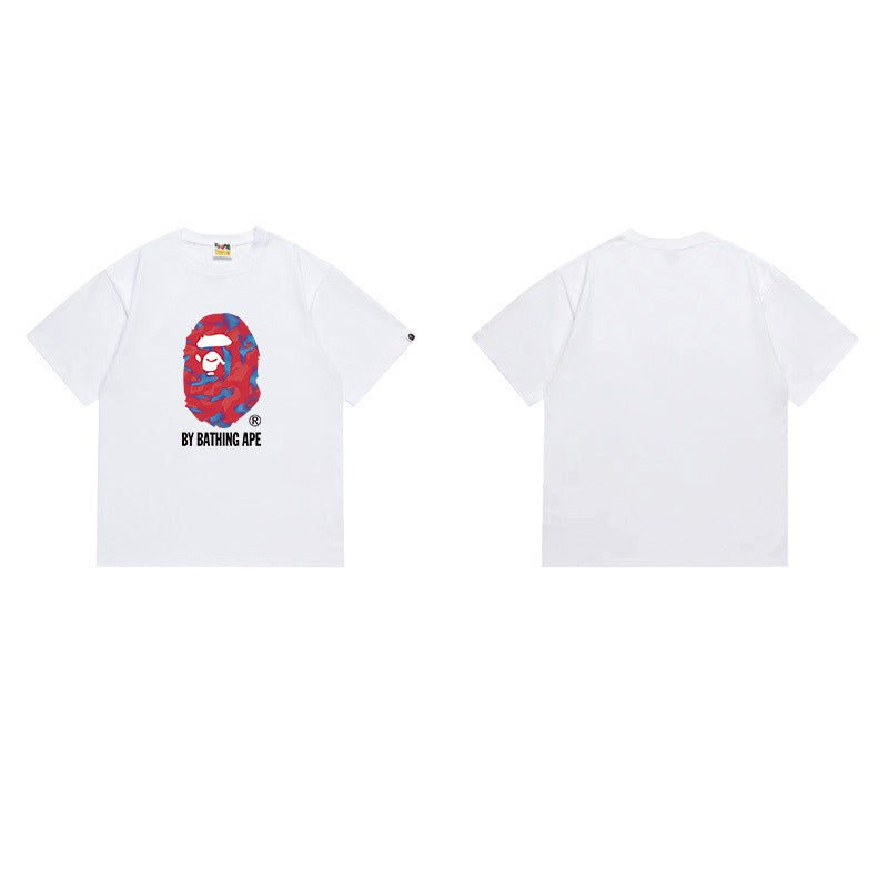 Bathing Shark and ape head print T Shirts NextBlock