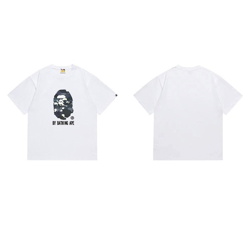 Bathing Shark and ape head print T Shirts NextBlock