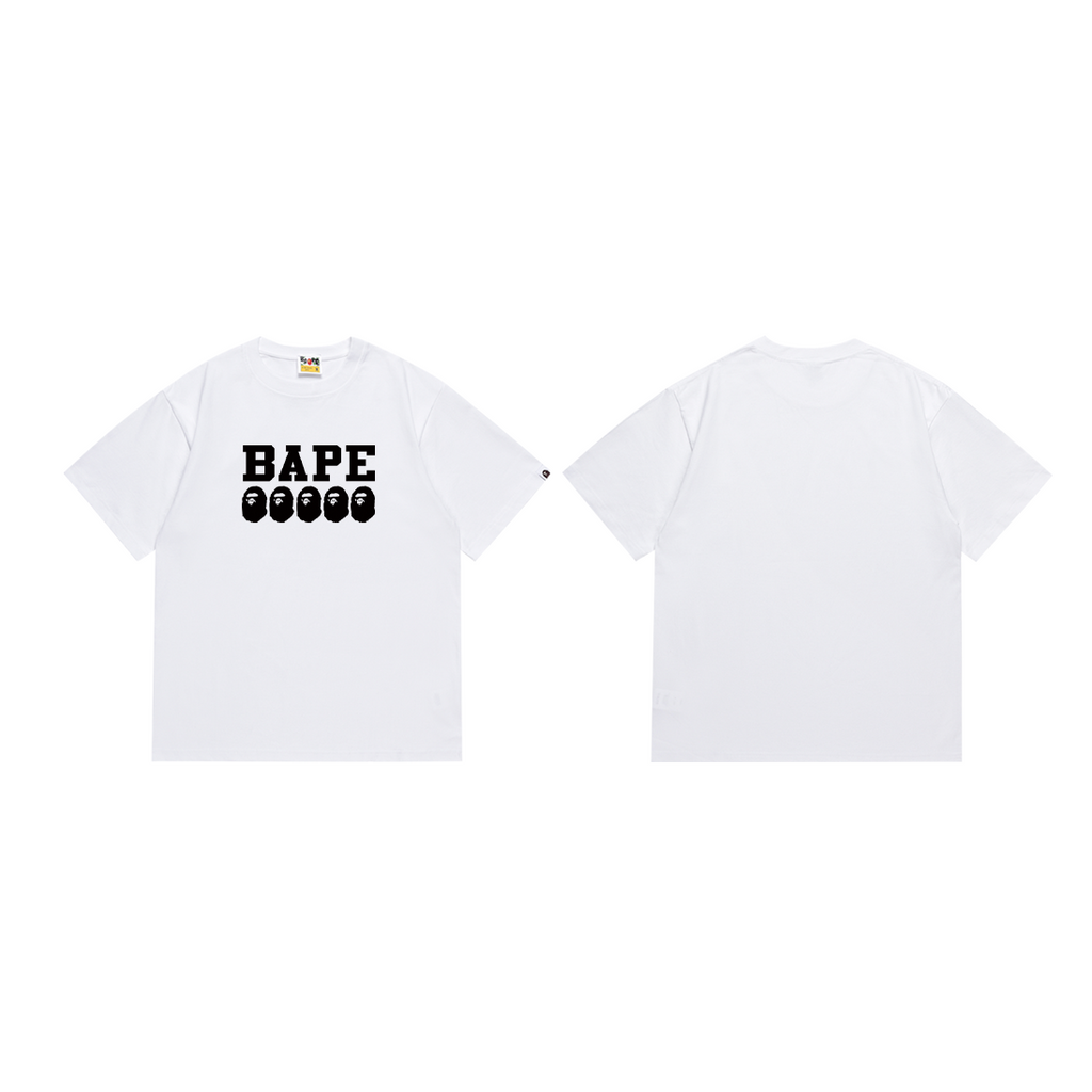 Bathing Shark and ape head print T-Shirt NextBlock