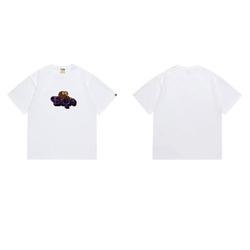 Bathing Shark and ape head print T Shirts NextBlock