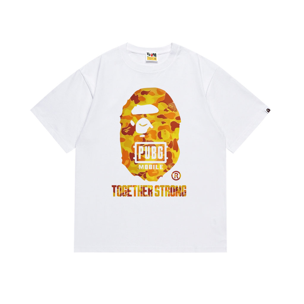 Bathing Shark and ape head print T-Shirt NextBlock