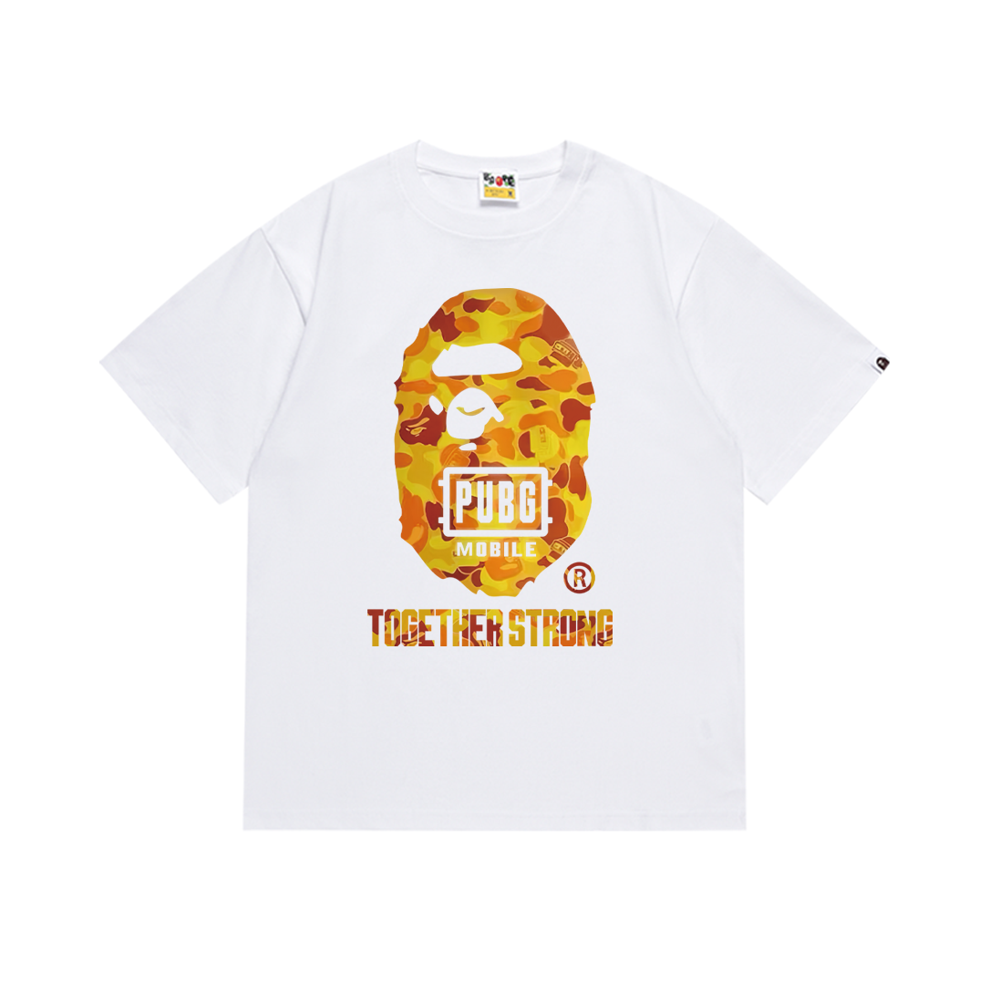Bathing Shark and ape head print T-Shirt NextBlock